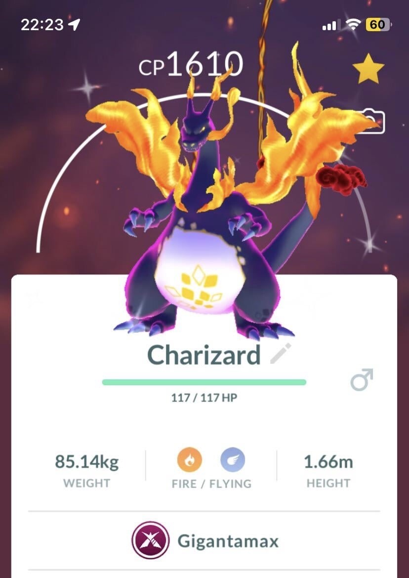 ✨ Pokémon LV 50 Shiny Charizard Gigantamax Dynamax✨| GO