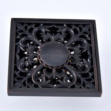 Oil Rubbed Bronze Square Floor Waste Grates Bathroom Shower Drain Floor Drain