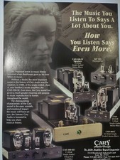 Cary Audio Design Music How You Listen Says More Vintage 1985 Print Ad