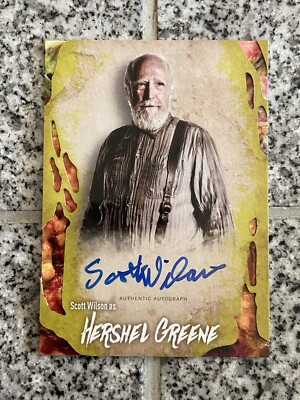 2016 AMC The Walking Dead Survival Box Scott Wilson Hershel Auto Infected #/99