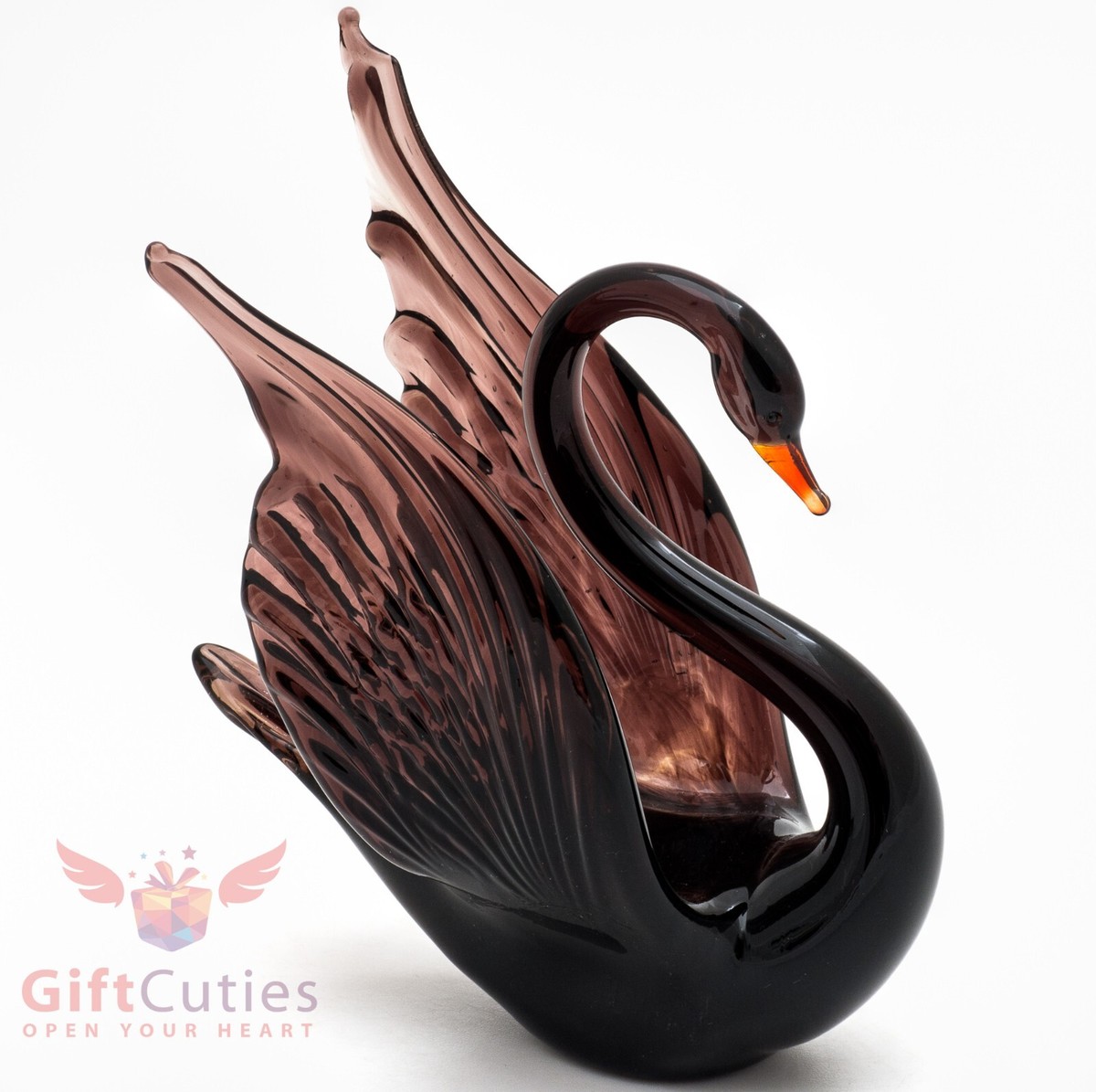 Glass bird black Swan 