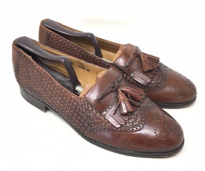 Mezlan Mens Shoes Cozumel Brown Woven Leather Wing Tip  display picture 1