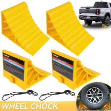 4 x Wheel Chocks Tyre Saver Brake Stoppers Ridged Caravan Motorhome Car Wedges
