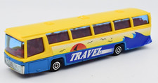 Majorette Nr 373 Neoplan Bus blau gelb. Reisen. Hergestellt in Frankreich. 1/87