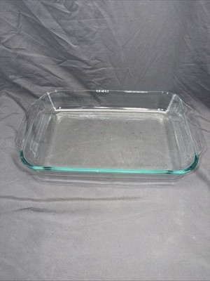 Pyrex 233 Clear Glass Baking Dish 3 Qt Rectangle Casserole USA