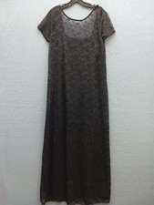wild fable Women XL Dress Black Lace Overlay Maxi Short Sleeve Lined Stretch