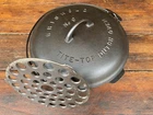 Griswold Cast Iron #9 Fully Marked Tite Top Dutch Oven w/ Iron Trivet