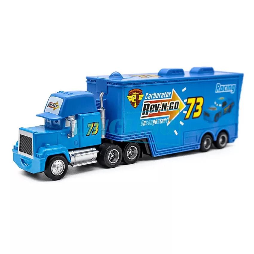 Set of 2 Disney Pixar Car No.73 REV 'N' GO Hauler Truck Alloy