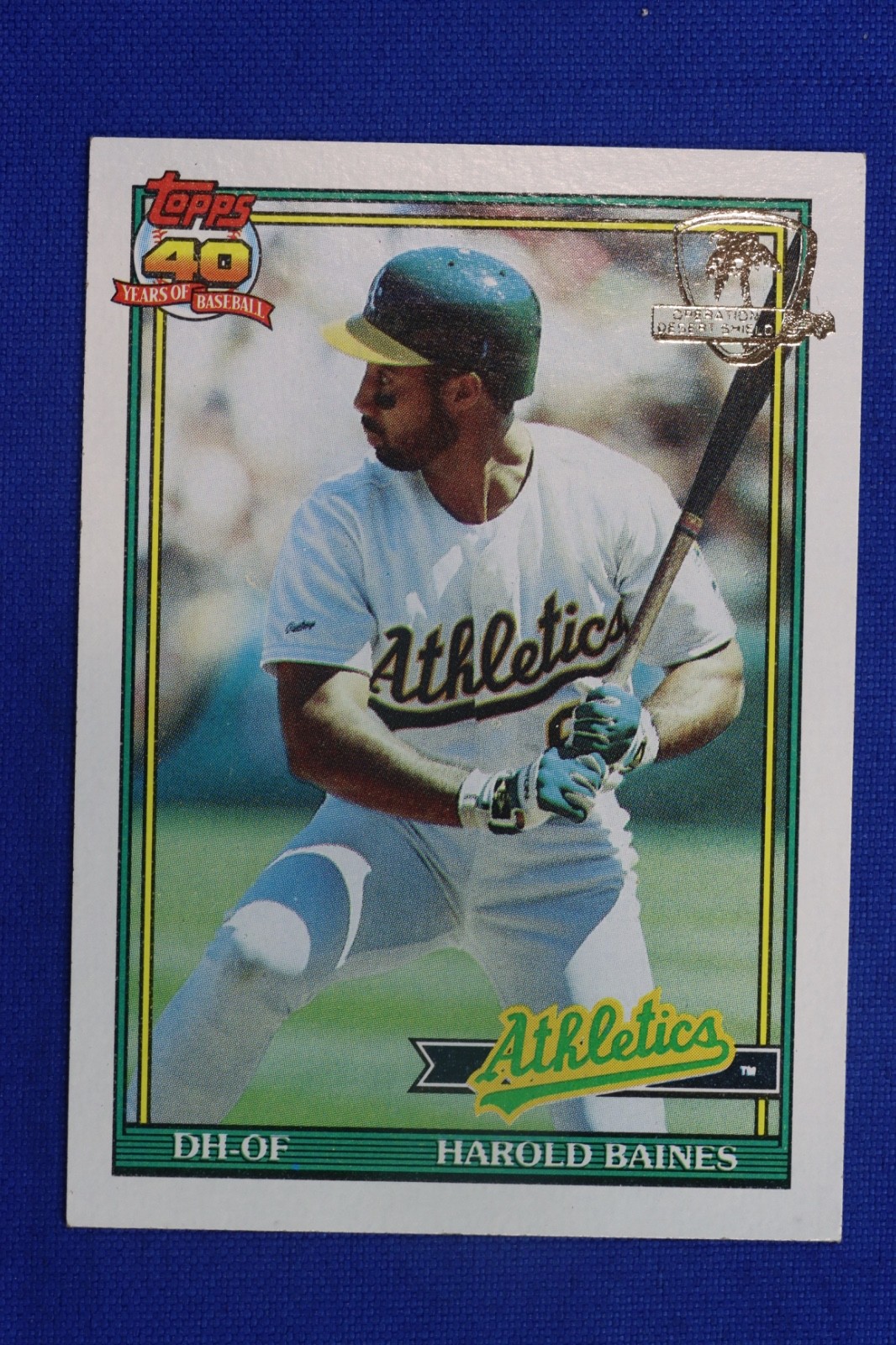 1991 Topps Operation Desert Shield HAROLD BAINES #166 Card 40 Years of Baseball