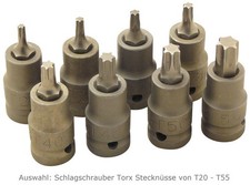 Auswahl: Kraft / Schlagschrauber T-Profil  Steckschl&uuml;ssel f&uuml;r Torx&reg;  T20 - T55