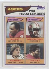 1982 Topps Team Leaders Ricky Patton Dwight Hicks Clark Fred Dean #477 HOF 0i6