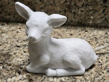 Restoration Hardware Baby  Child Deer Porcelain Nightlight RARE Lamp 5.5"x4.5"