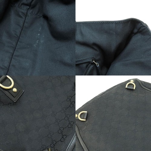 Gucci GG Canvas Abbey Tote Shoulder Bag Black - Picture 6 of 11
