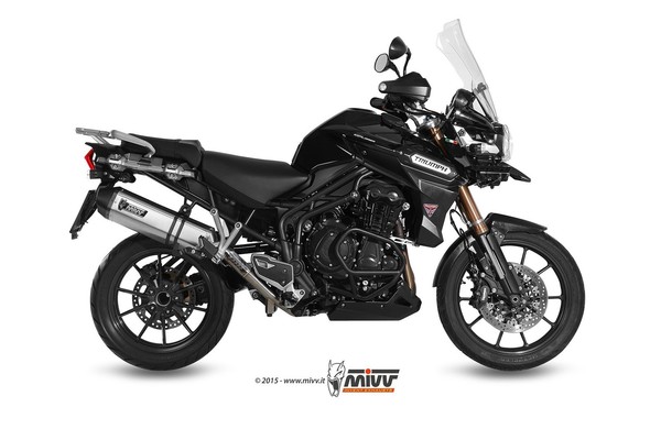 Auspuff Zugelassen Mivv Speed Edge Inox Triumph Tiger 1200 Explorer 2012 - 2015-image