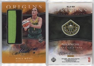 2024 Panini Origins WNBA Jersey Gold /10 Nika Muhl Mühl #JA-NKM Rookie Auto RC