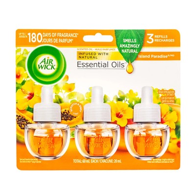 Air Wick Scented Oil Plug-in Air Freshener Refill 3 Pack Hawaiian Scent