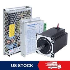 STEPPERONLINE 1.9/3Nm Φ8mm Nema 23 Stepper Motor & Driver & Power Supply CNC Kit