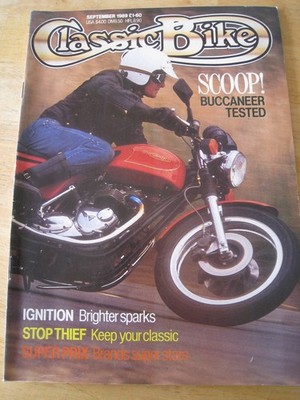 CLASSIC BIKE SEP 1989 BUCCANEER TESTED IGNITION STOP THIEF BRANDS SUPER STARS