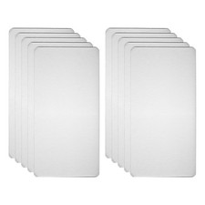 10pcs Metal Business Card 4x2x0.02" Brushed Laser Engrave Adhesive Silver