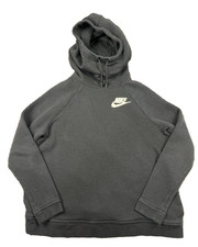 Nike Funnel Neck Pullover Hoodie Women's Size Large Sportswear Black 828601-010