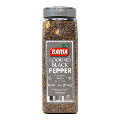 1 Pound Black Pepper Ground Hot Sharp Flavor Lemon Finish Aromatic Spice