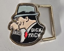 Vintage 1973 Dick Tracy Detective Colored Belt Buckle Pyramid Belt Company