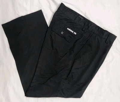 Adidas Mens 36x30 Golf Pants Black Climalite Straight Performance Trousers