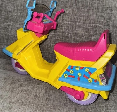 Vintage 1989 Mattel Acro Toys Barbie Around Town Scooter 3 Wheeler Bicycle Bike