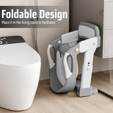 3-In-1 Toddler Potty Training Toilet Seat Foldable Ladder Adjustable Toddler