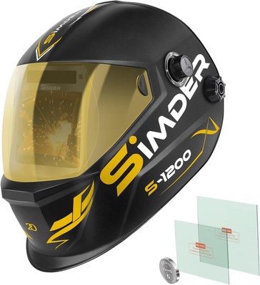 Welding Helmet Auto Darkening 4.33''X3.54'' Extra Large Viewing True Color Welding