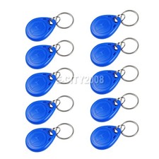 10Pcs RFID Key Fob for Keyless Door Locks, Card Readers, Security Alarm System