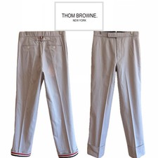  1150 Thom Browne Pants Trousers Wide Cotton TB1 IT48 US38 XS-S Navy Adjustable