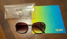 Quay Australia Jezabell Inlay 126 Round Sunglasses Pre Owned Case And Cloth Incl