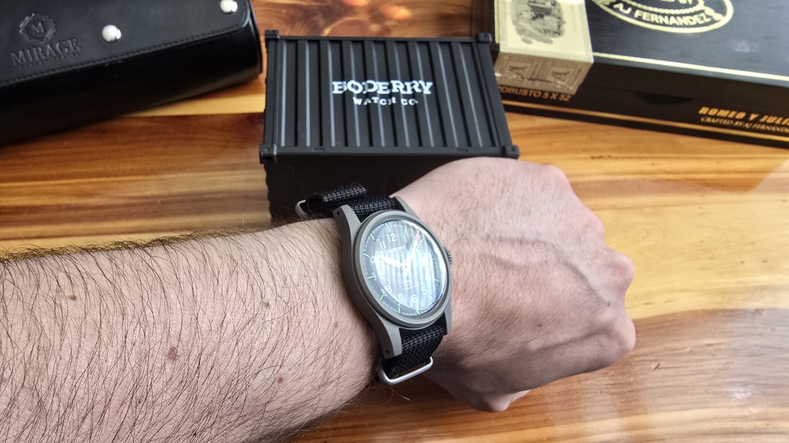 Titanium Automatic Field Watch,  Boderry Landmast… - image 4