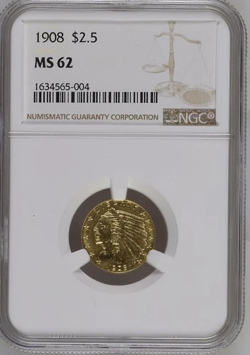 1908 Liberty Quarter Eagle — photo from the most recent tracked eBay sale
