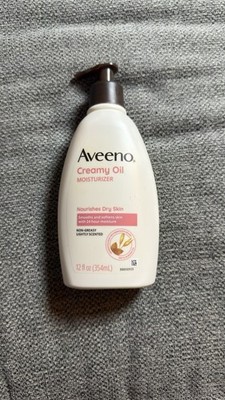 Aveeno Creamy Moisturizing Oil  Nourishes Dry Skin Non Greasy 12 oz New