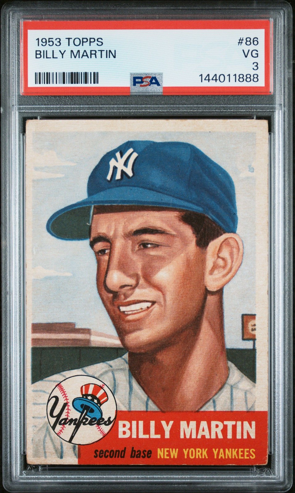 Billy Martin 1953 Topps PSA 3 #86 New York Yankees