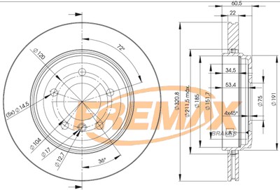 FREMAX BD-6074 Brake Disc for VOLVO
