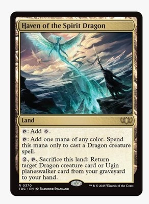 Haven of the Spirit Dragon | Rare MTG TDC Tarkir Dragonstorm | Dragon Ugin | NM