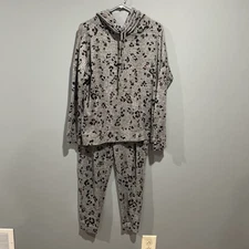 Maurices Women’s Gray Leopard Animal Print Loungewear Set