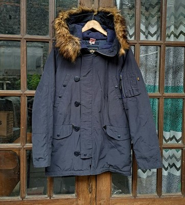 Alpha Industries N3B Arctic Parka Snorkle Jacket Fur Hood Mens Medium