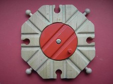 Drehscheibe aus Holz für Holzeisenbahn, 8 Abfahrten, gebraucht