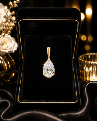 Yellow Gold Solitaire Pendant Hallmarked British Made All Chain Lengths