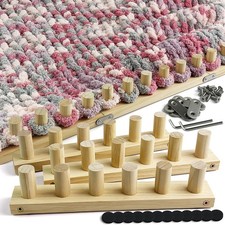 Chunky Blanket Loom Knitting Kit, 3-in-1 Adjustable Chunky Yarn Blanket Knit ...