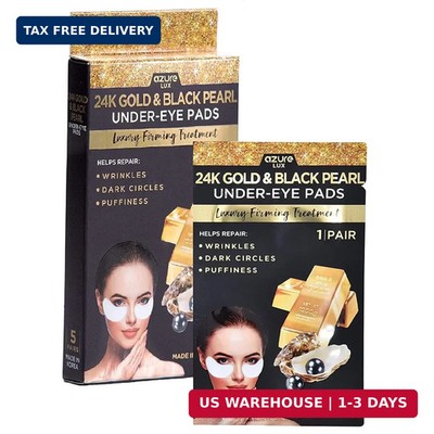 Azure Cosmetics 24K Gold & Black Pearl Luxury Firming Under Eye Pads - Moisturiz