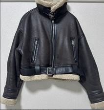 Zara Shearling Teddyfell Fellimitat Jacke, Größe L