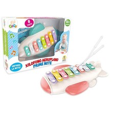 Xilofono Aeroplano Prime Note 8 Tasti Giocattolo Musicale Bimbi 18+ Mesi