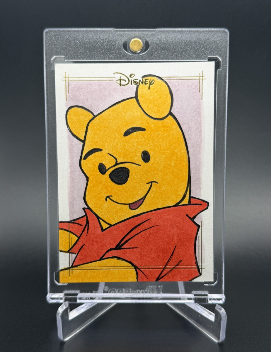 その他 Topps Chrome Disney Winnie the Pooh /199 Winnie the Pooh 💥🍯 GOLD SKETCH 1/1 by Kevin P. West! 2025 Topps
