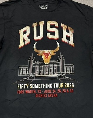 OFFICIAL RUSH FIFTY SOMETHING 2026 TOUR DICKIES ARENA TEXAS EVENT SHIRT L