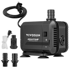 VIVOSUN 400GPH 1500L/H Water Pump Hydroponics Pond Fountain Aquarium Submersible